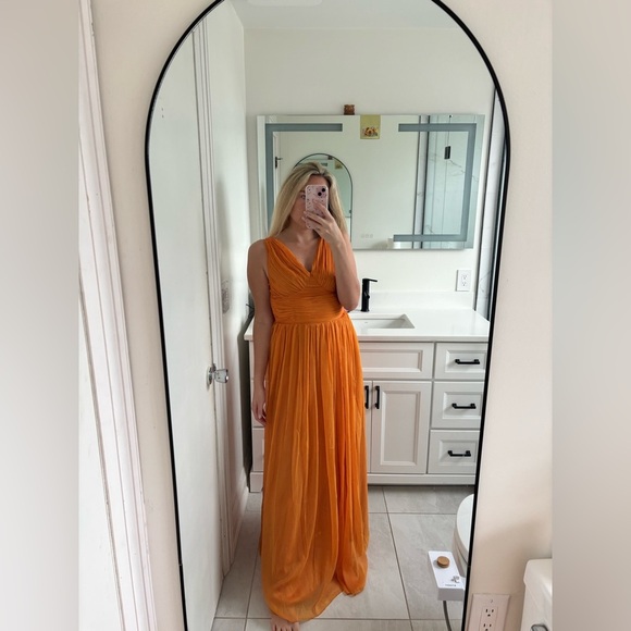 Lipsy Orange Empire Line Maxi Event Dress NWT - Picture 16 of 16